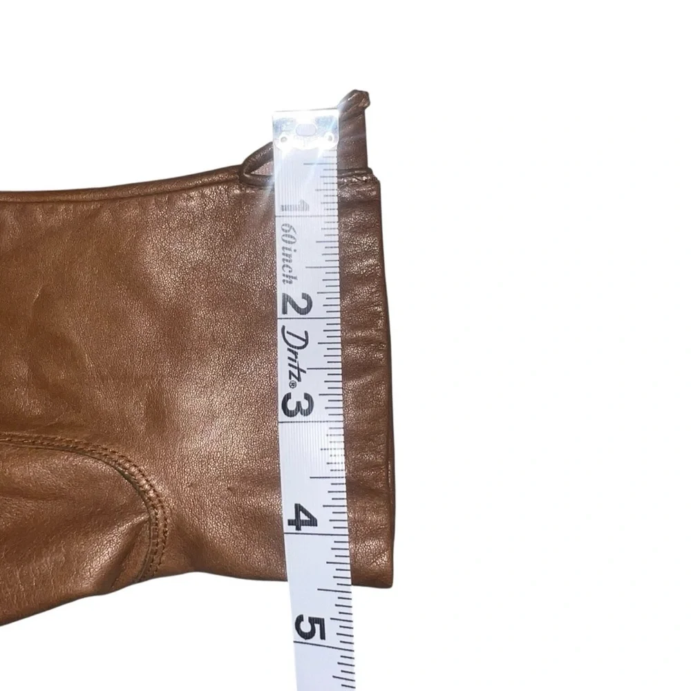 EUC Fownes Vintage Camel Tan Leather Driving Gloves Size 7.5
